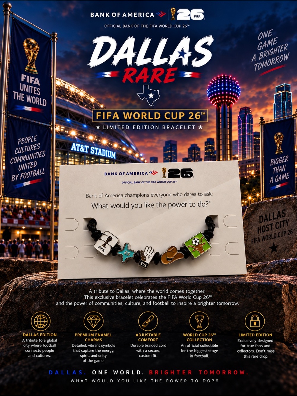 Rare DALLAS FIFA World Cup 2026 Bracelet